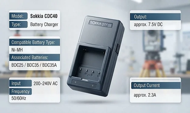 مشخصات فنی شارژر باتری اصل سوکیا CDC40
